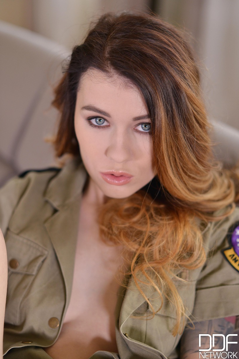 Misha Cross Threw Off Her Military Set 09