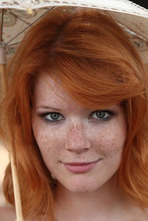 Pretty Redhead Mia Sollis Nude In The Forest 08