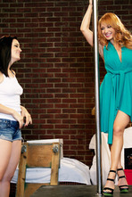 Kimberly Kane Seduces Lea Lexis By The Stripper Pole 02