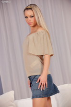 Sabrina Blond In Hot Mini Skirt 02